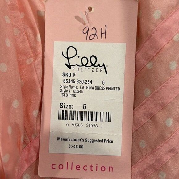 Lilly Pulitzer collection Katrina  pink polka dot silk strapless dress NWT 6 - Picture 12 of 13